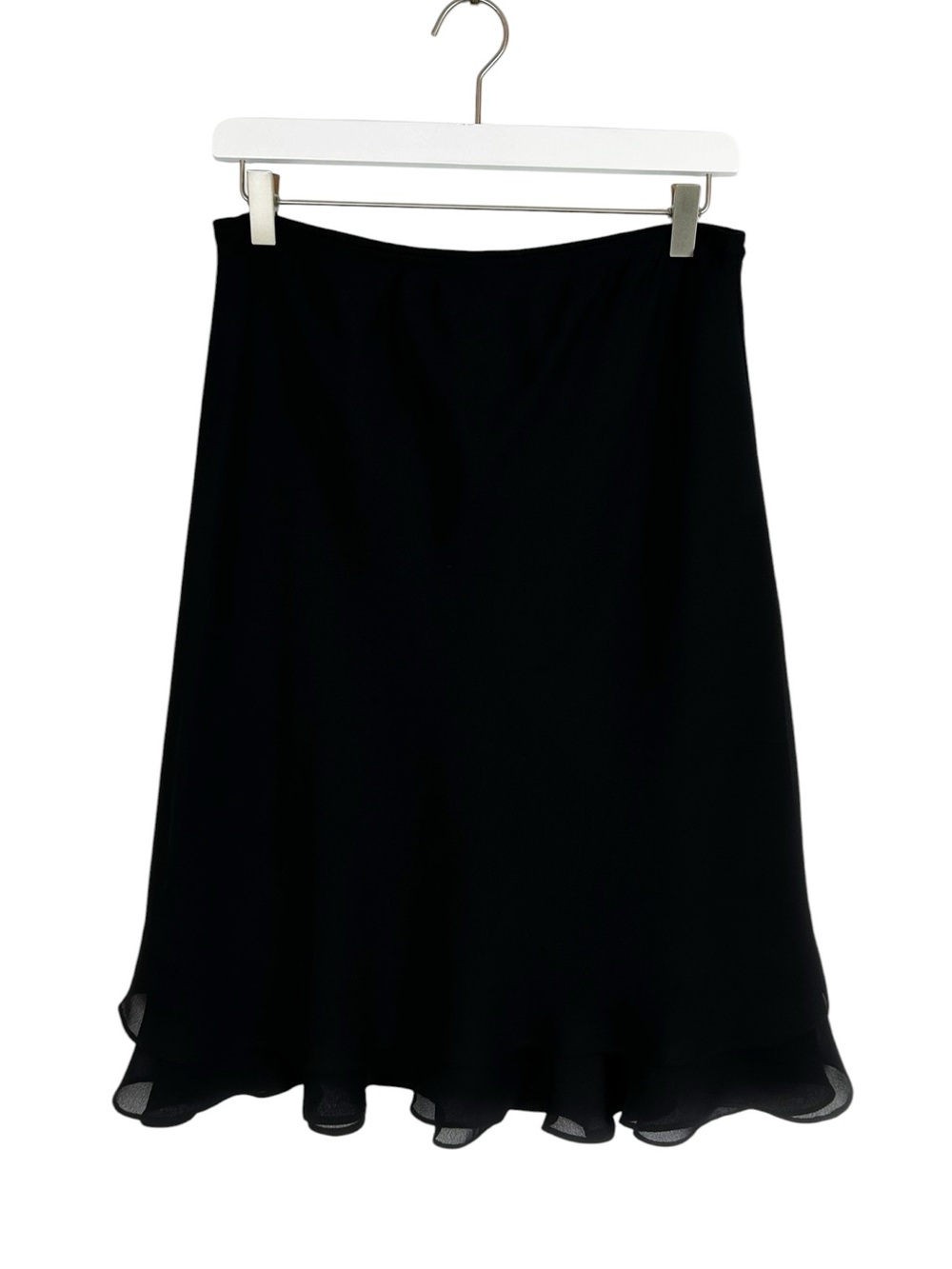 Robbie Bee A-Line Skirt Women's Size 6 Black Ruffle Hem